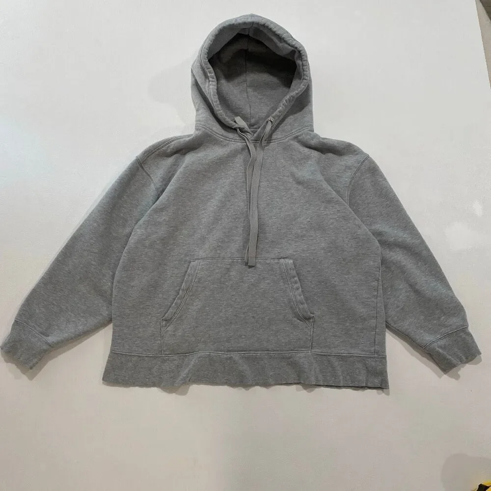 Athleta Gray Fleece Hoodie Size XL Women’s Cozy Pullover Sweatshirt
